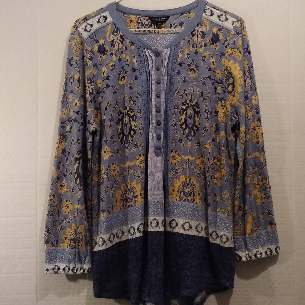 Lucky Brand Women´s Blue Boho Floral Floral Large